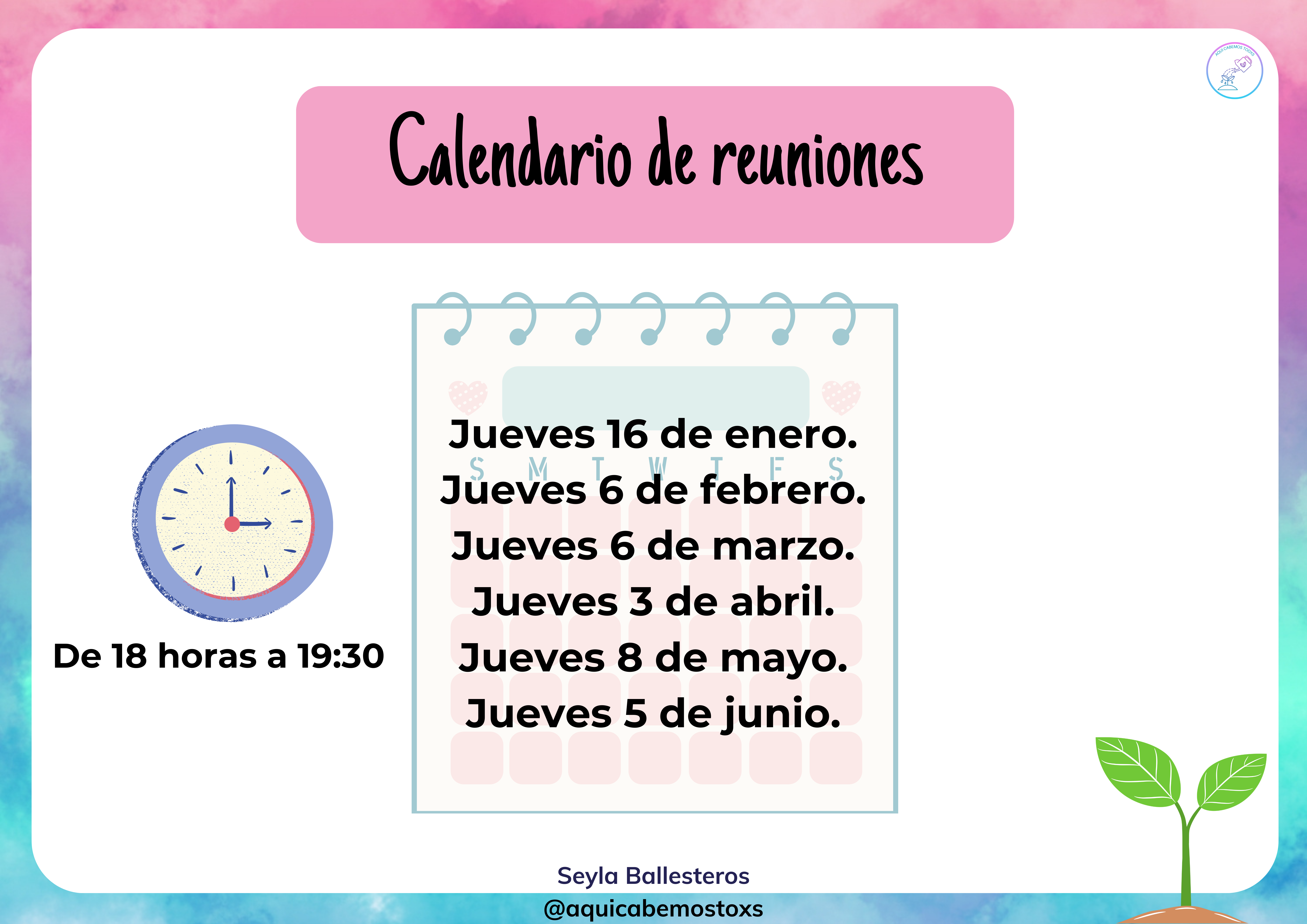 Calendario Club de lectura